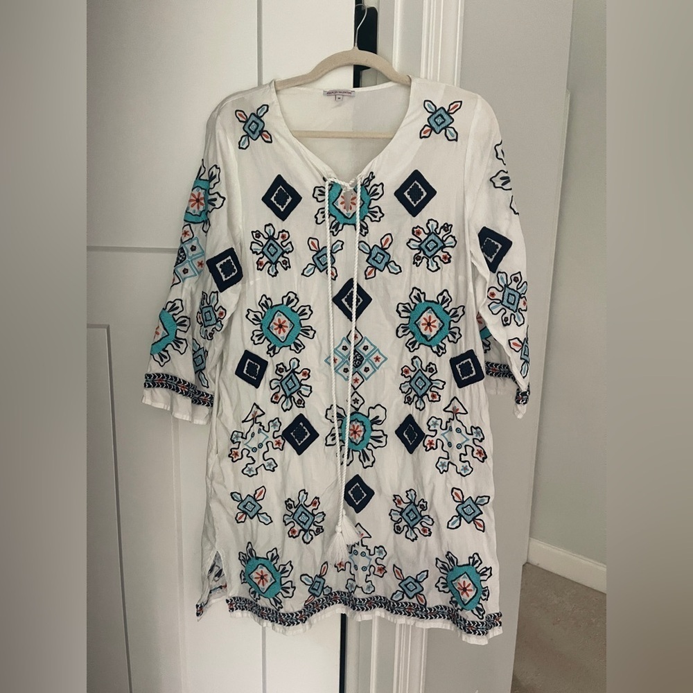 Frances Valentine‎ White Embroidered Dress